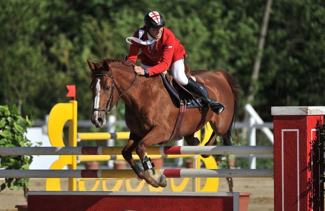 Riding on Caucasian horses