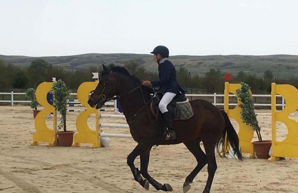 Riding on Caucasian horses
