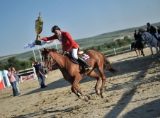 Riding on Caucasian horses