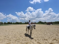 Riding on Caucasian horses